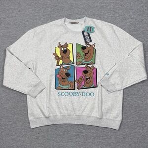 RSVLTS x Scooby Doo Sweatshirt Mens 2XL Gray Scooby Squares Embroidered NEW